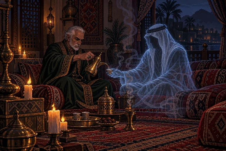 Every night the Shaikh pours coffee for his guests. Some of them drink, and some of them cast no shadow.